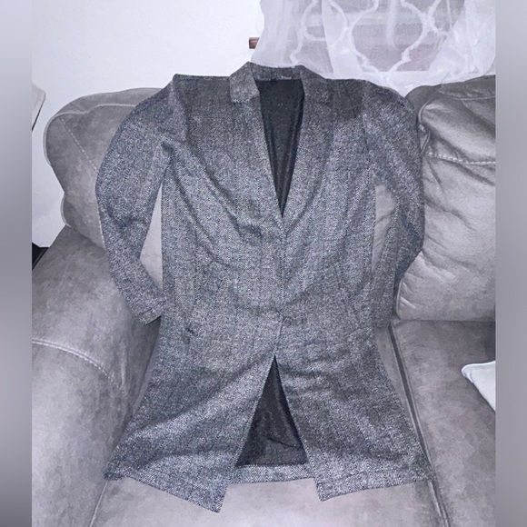 Reduced H&M Divided long knit blazer cardigan jacket XS - Picture 3 of 6